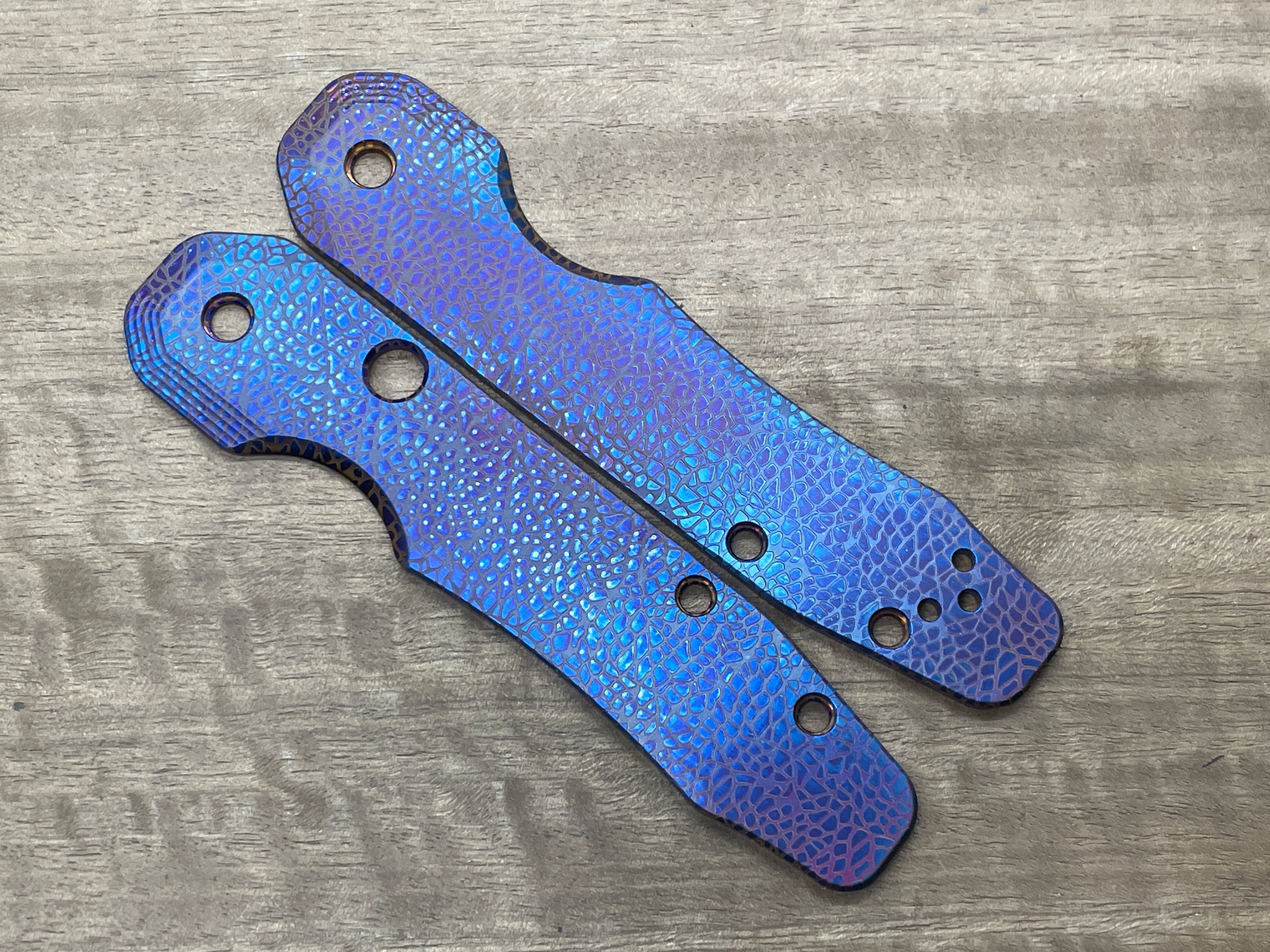 NEBULA Flamed Titanium Scales for Spyderco SMOCK